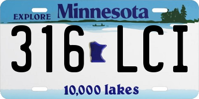 MN license plate 316LCI