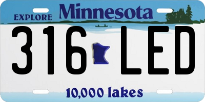 MN license plate 316LED