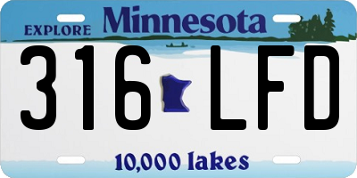 MN license plate 316LFD
