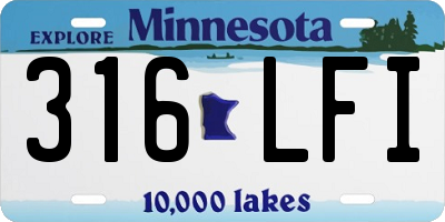 MN license plate 316LFI