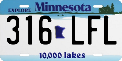 MN license plate 316LFL
