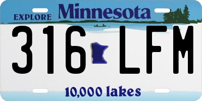 MN license plate 316LFM