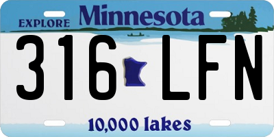 MN license plate 316LFN