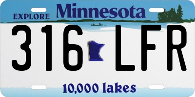 MN license plate 316LFR