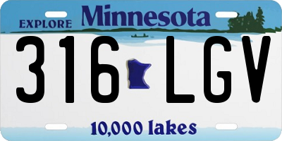 MN license plate 316LGV