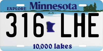 MN license plate 316LHE