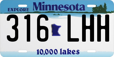 MN license plate 316LHH
