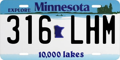 MN license plate 316LHM