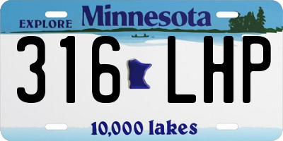 MN license plate 316LHP