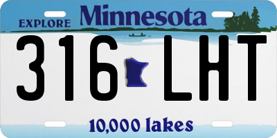 MN license plate 316LHT