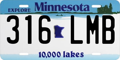 MN license plate 316LMB