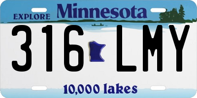 MN license plate 316LMY