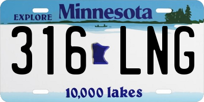MN license plate 316LNG