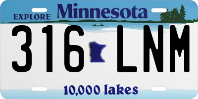 MN license plate 316LNM