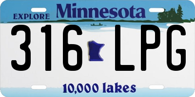 MN license plate 316LPG