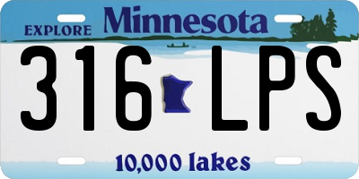 MN license plate 316LPS
