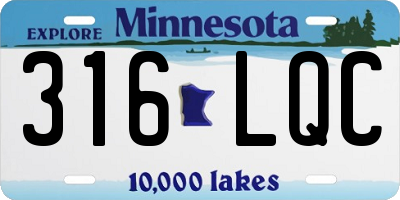 MN license plate 316LQC