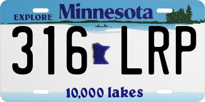 MN license plate 316LRP