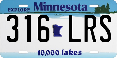 MN license plate 316LRS