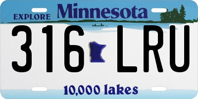 MN license plate 316LRU