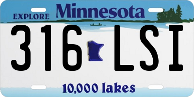 MN license plate 316LSI