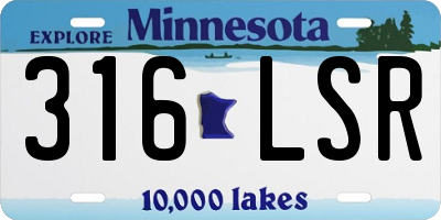MN license plate 316LSR