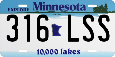 MN license plate 316LSS