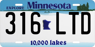 MN license plate 316LTD