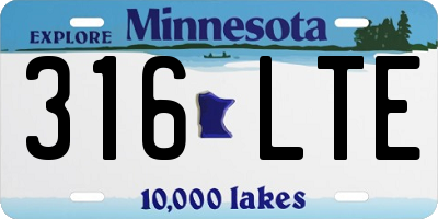 MN license plate 316LTE