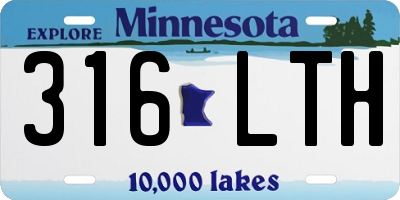 MN license plate 316LTH