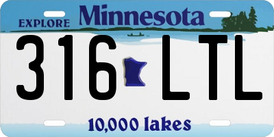 MN license plate 316LTL