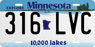 MN license plate 316LVC