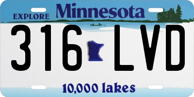 MN license plate 316LVD