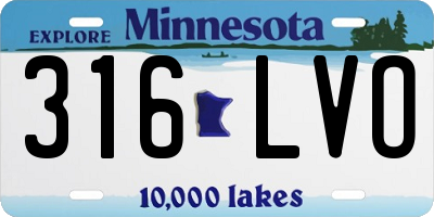 MN license plate 316LVO