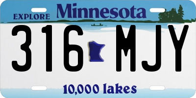 MN license plate 316MJY