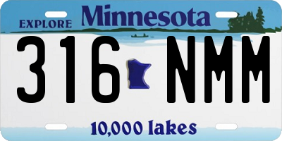 MN license plate 316NMM