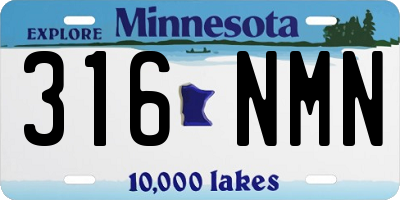 MN license plate 316NMN