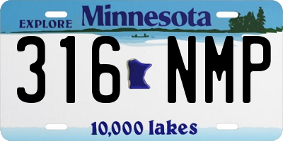 MN license plate 316NMP