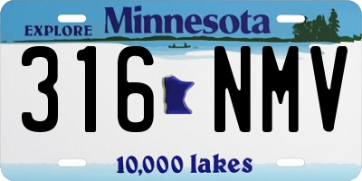 MN license plate 316NMV