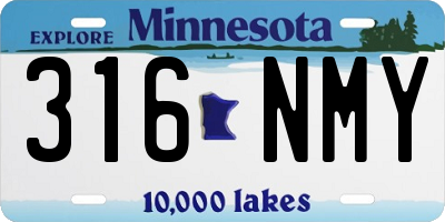 MN license plate 316NMY