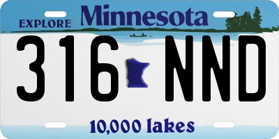MN license plate 316NND