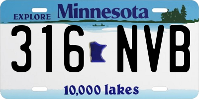 MN license plate 316NVB