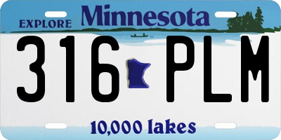 MN license plate 316PLM