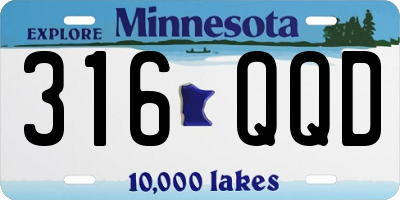 MN license plate 316QQD