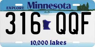 MN license plate 316QQF