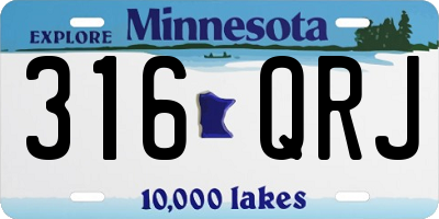 MN license plate 316QRJ