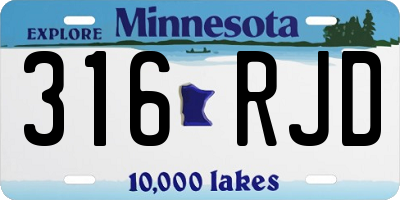MN license plate 316RJD