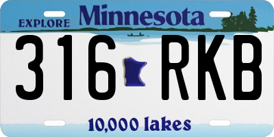 MN license plate 316RKB