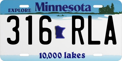 MN license plate 316RLA