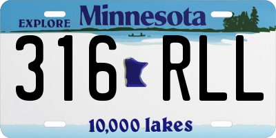 MN license plate 316RLL